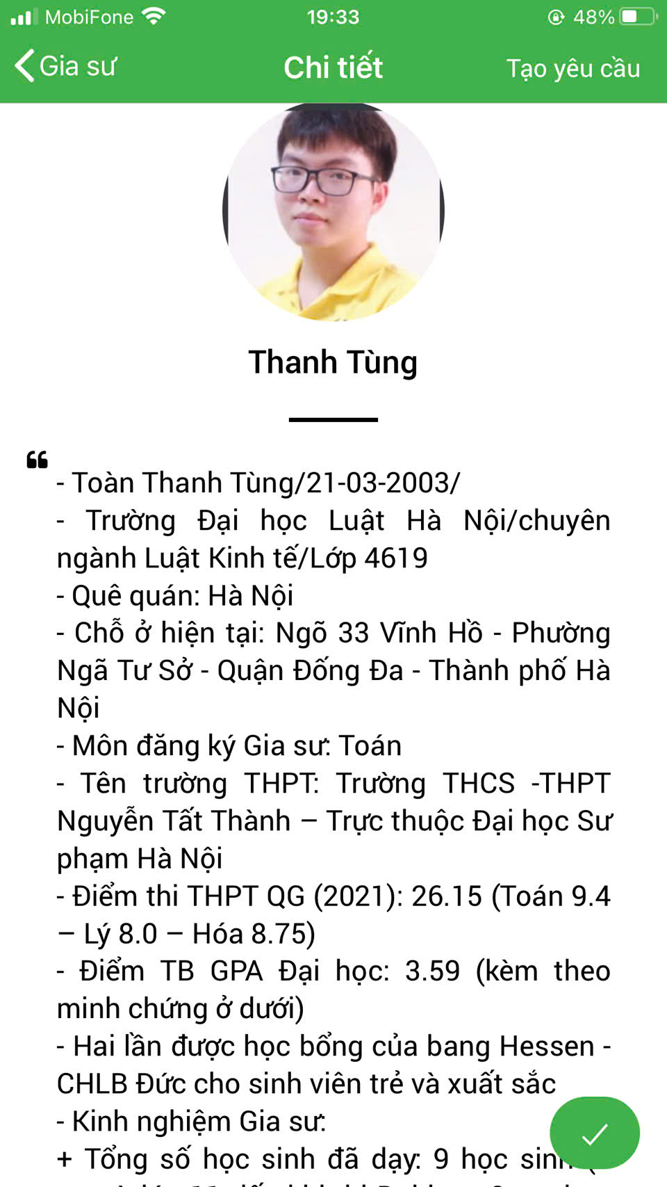 dạy kèm tại hà nội